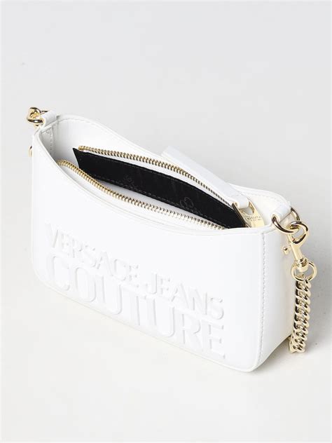 versace jeans borsa bianca piccola di pelle|Borse Versace jeans couture in Pelle Bianco .